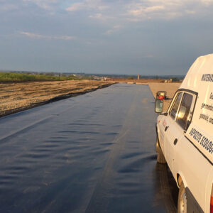 Waterproofing drilling platform sites