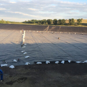 Waterproofing hydrotechnical constructions fertigation basin