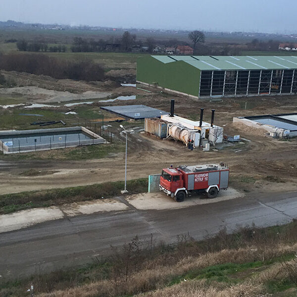 Domestic waste landfill Craiova - leachate collection